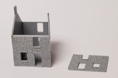 Der erste Druck der Steinstruktur war schon sehr vielversprechend