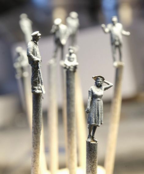 Wei&szlig;e Lichter von oben aufgesetzt