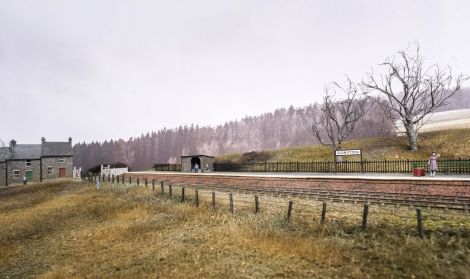 Bahnsteig&uuml;berblick mit Zaun